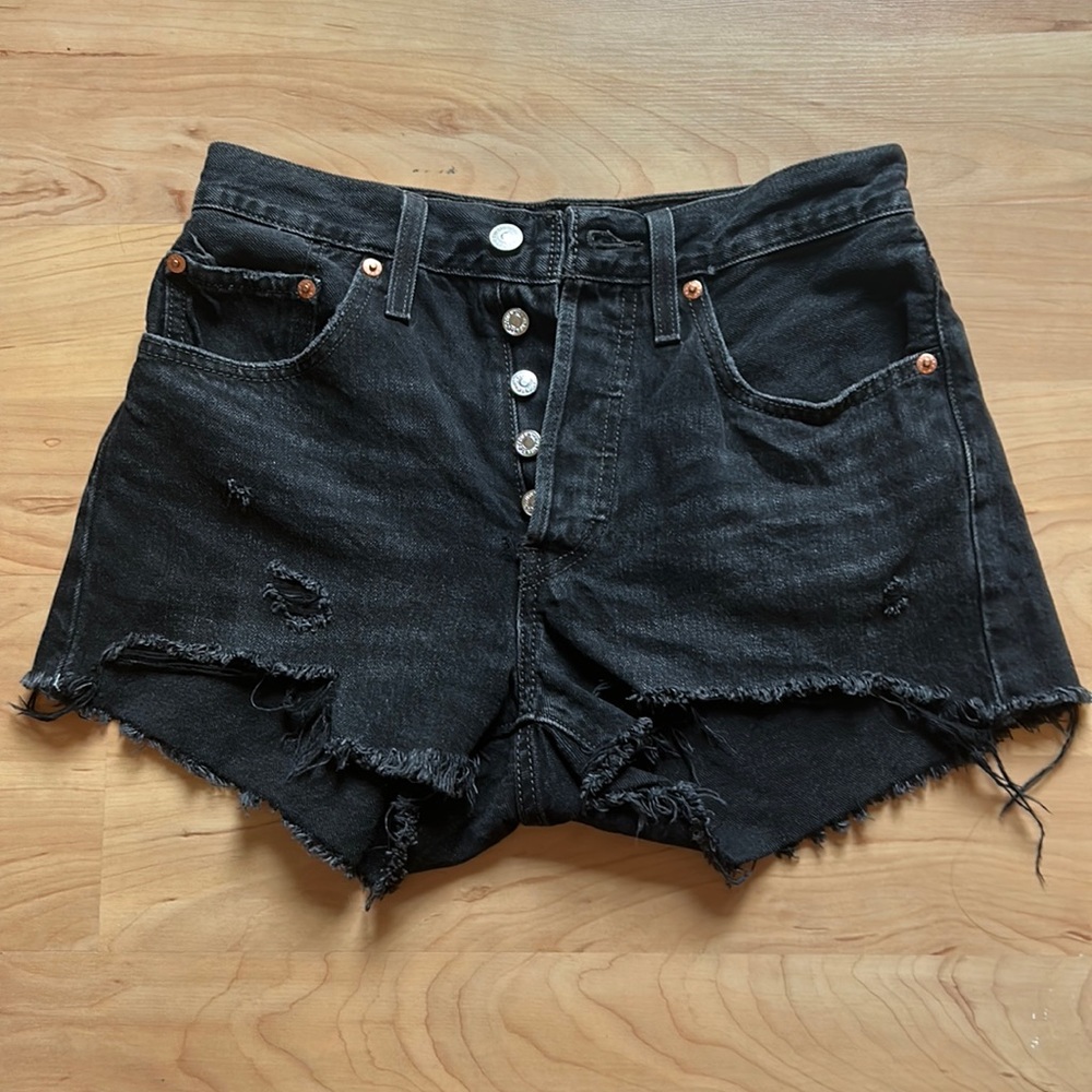 Levi’s 501 Black Denim Shorts